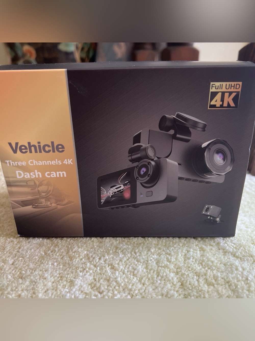 4K Dual Channel Dash Cam - Black